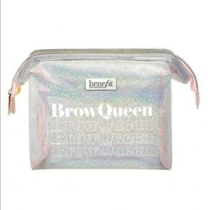Benefit cosmetics Brow Queen sparkly makeup bag